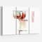 Designart - Red Wine on White Background - Contemporary Canvas Art Print